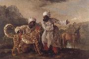 George Stubbs Cheetah and Stag with Two Indians oil painting picture wholesale